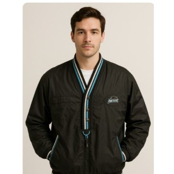 Carolina Panthers Jacket Vintage Pro Player NFL Pullover Windbreaker Size XXL 2X - Picture 1 of 11